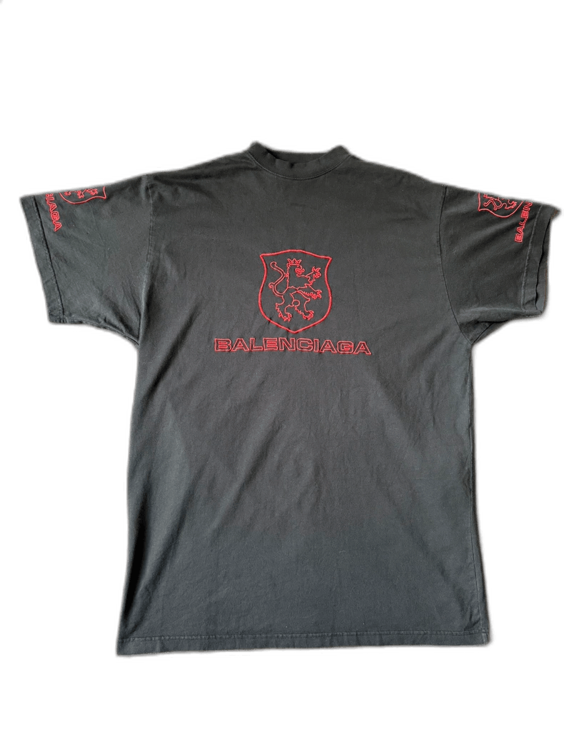 Balenciaga Balenciaga Lion Club Black and Red T-Shirt-yf Size US S / EU 44-46 / 1 - 1 Thumbnail