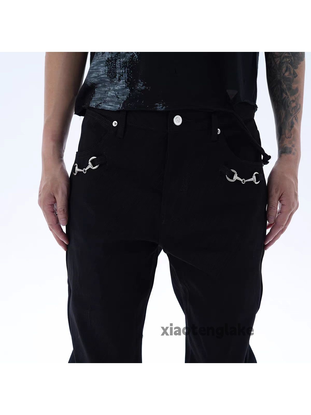 その他 k zx acne ourlegacy style loose punk grunge stack jeans
