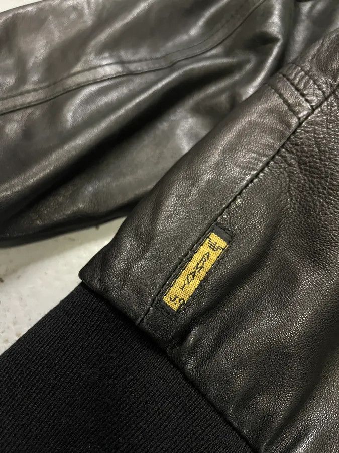 Armani 2000s Armani Black Leather Bomber Jacket Size US M / EU 48-50 / 2 - 9 Thumbnail