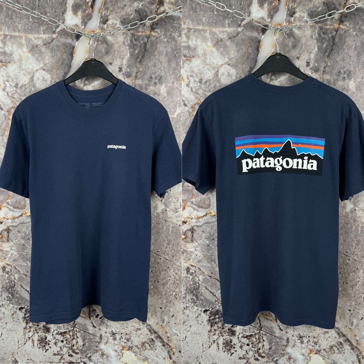 Patagonia Men’s Patagonia T-Shirt Blue Big Logo Streetwear Size Medium Size US M / EU 48-50 / 2 - 1 Thumbnail