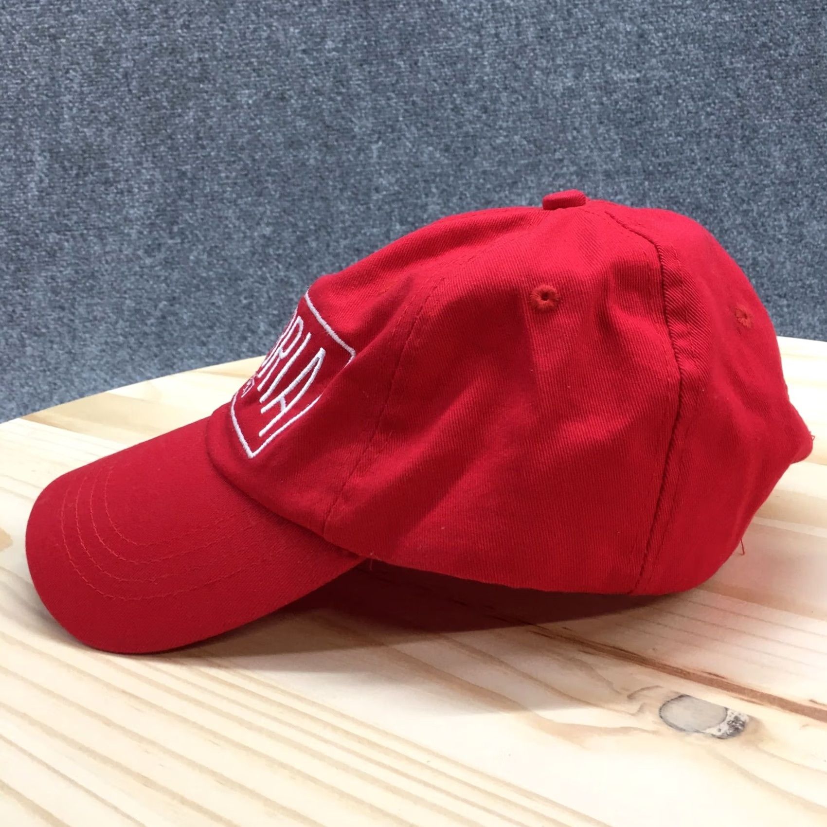 Vintage Victoria Sport Baseball Cap Hat Mens One Size Red Cotton Adjustable Back Basic Size ONE SIZE - 5 Thumbnail