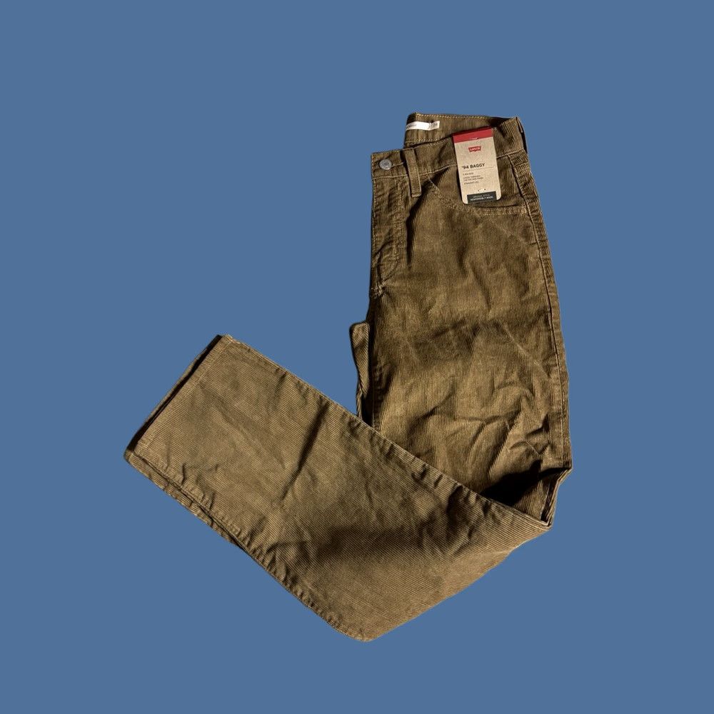 Levi's VINTAGE Levi's 94 Baggy Pants Womens 24x31 Brown Corduroy Relaxed High Rise Water Less 2 Size 42" / US 20 - 1 Thumbnail