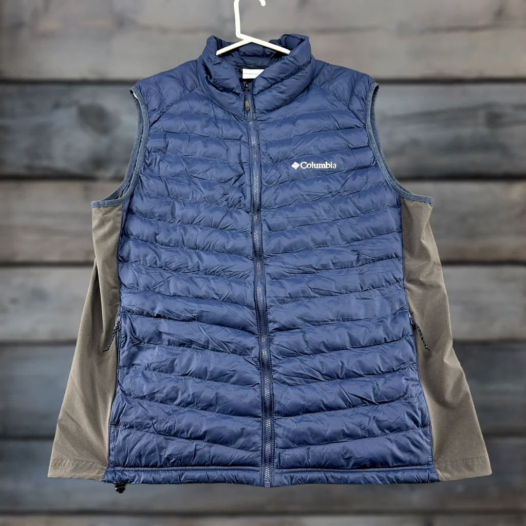Logo 7 Columbia Vest Mens XL Blue Quilted Full Zip Insulated Logo Puffer Jacket/Coat Vest Size US XL / EU 56 / 4 - 1 Thumbnail