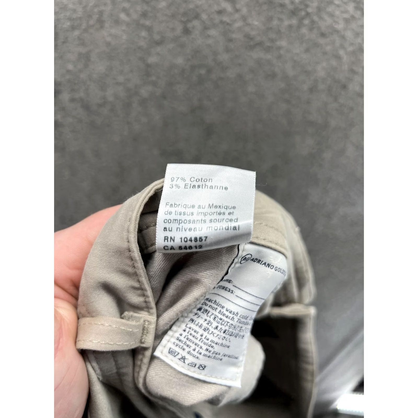 Vintage Adriano Goldschmied Pants Mens 38x32 Beige Chino Stretch Graduate Tailored Leg Size US 38 / EU 54 - 7 Thumbnail