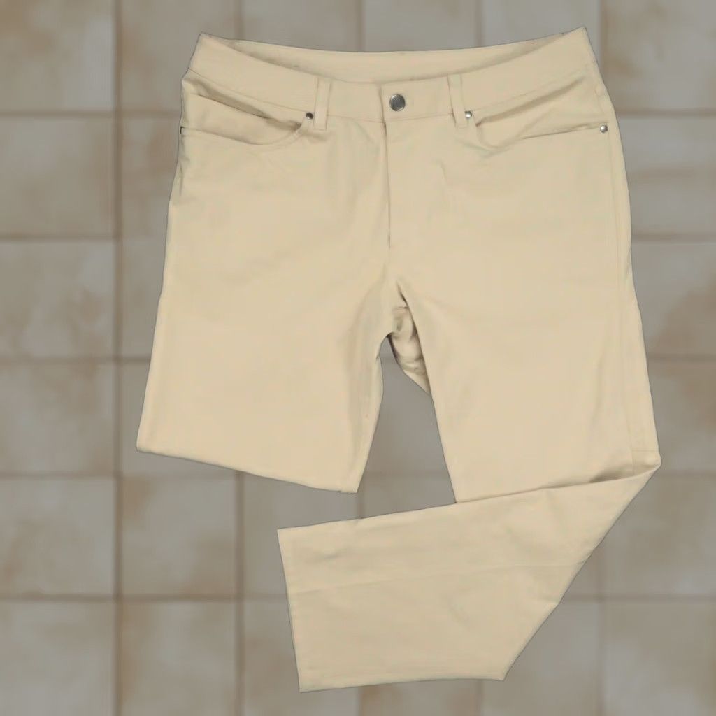 Lululemon lululemon Pants Mens 33x28 Khaki Tan Classic Warpsteme 5 Pocket Trouser Shirt? Size US 33 - 1 Thumbnail