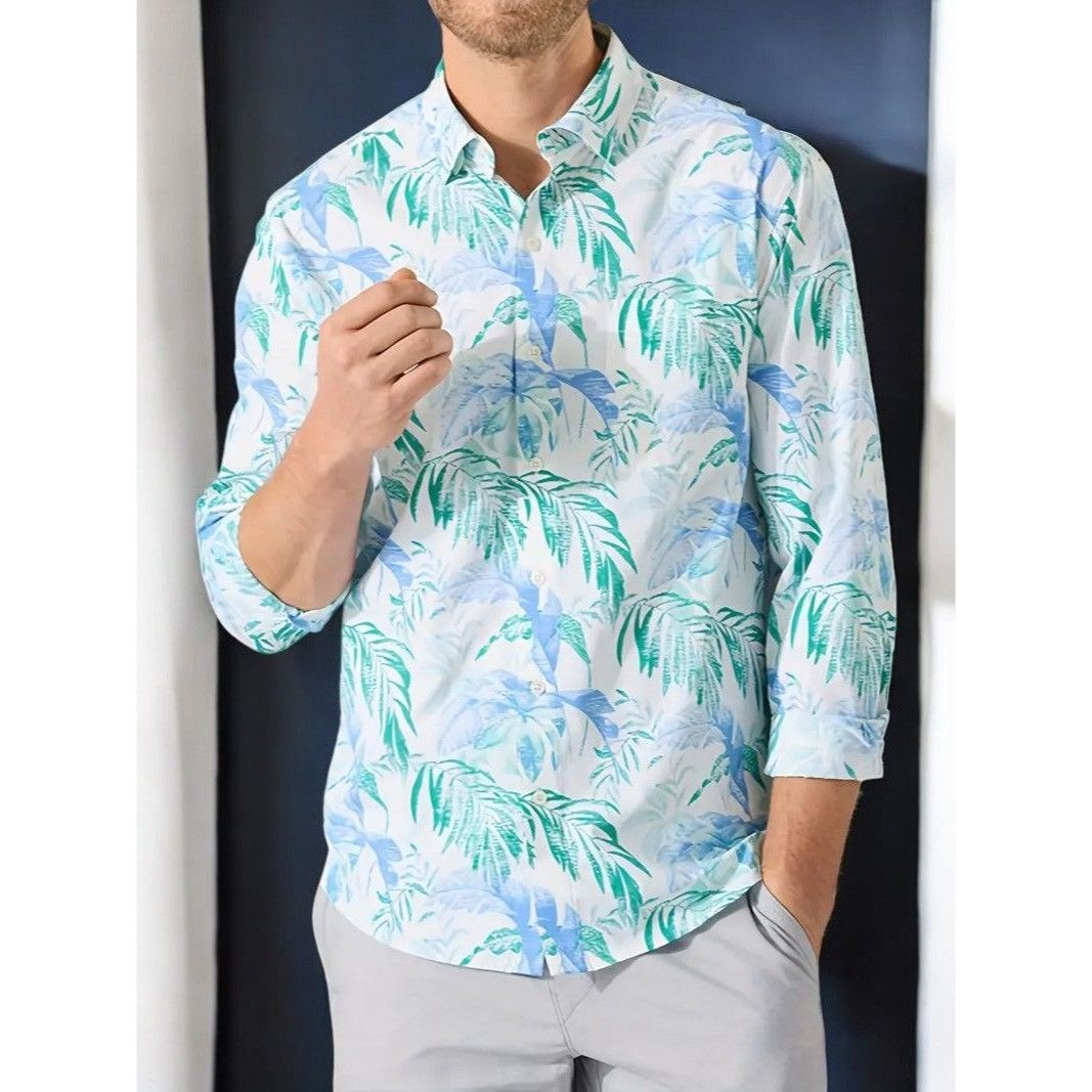 Tommy Bahama Tommy Bahama Men Siesta Key Floating Leaf Print Shirt NEW XL Size US XL / EU 56 / 4 - 8 Thumbnail