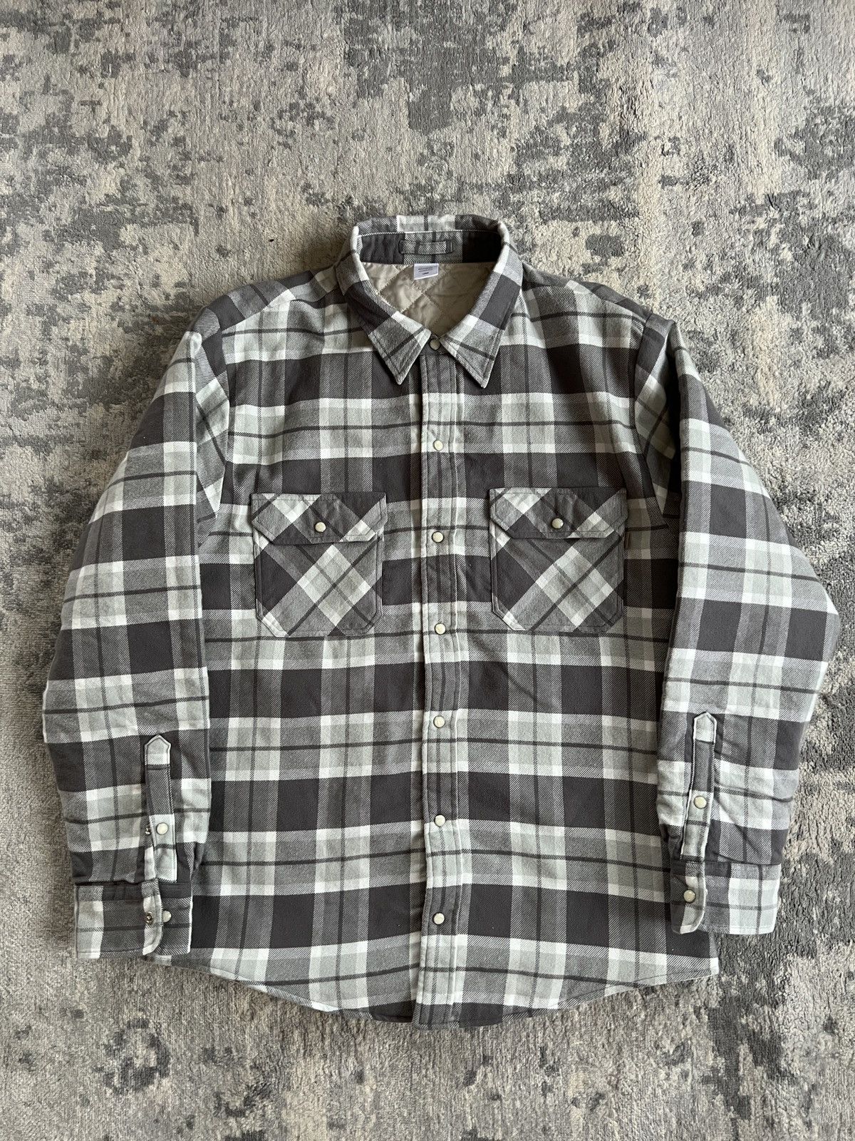 Jjjjound Jjjjound Thermal Flannel Shirt Jacket Overshirt | Grailed