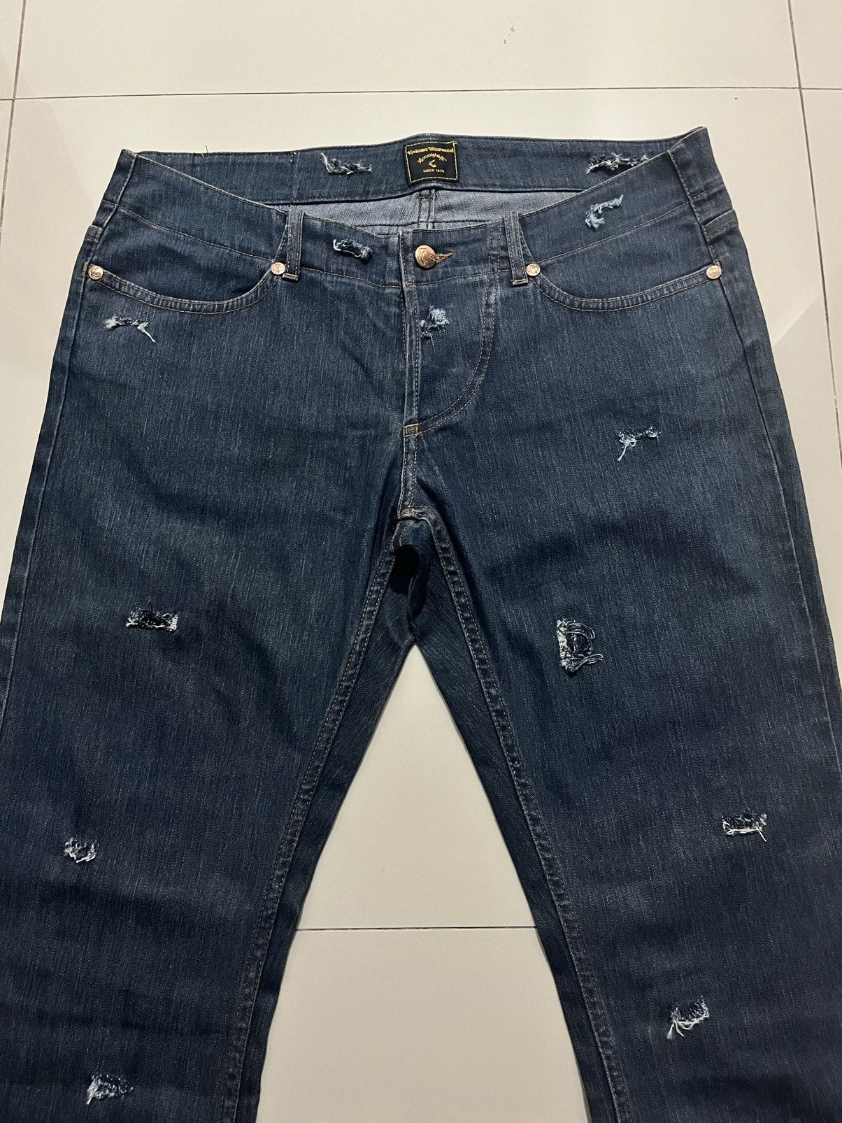 Vivienne Westwood SS1998 VIVIENNE WESTWOOD ANGLOMANIA PIRATE FLARED JEANS Size US 34 / EU 50 - 4 Thumbnail