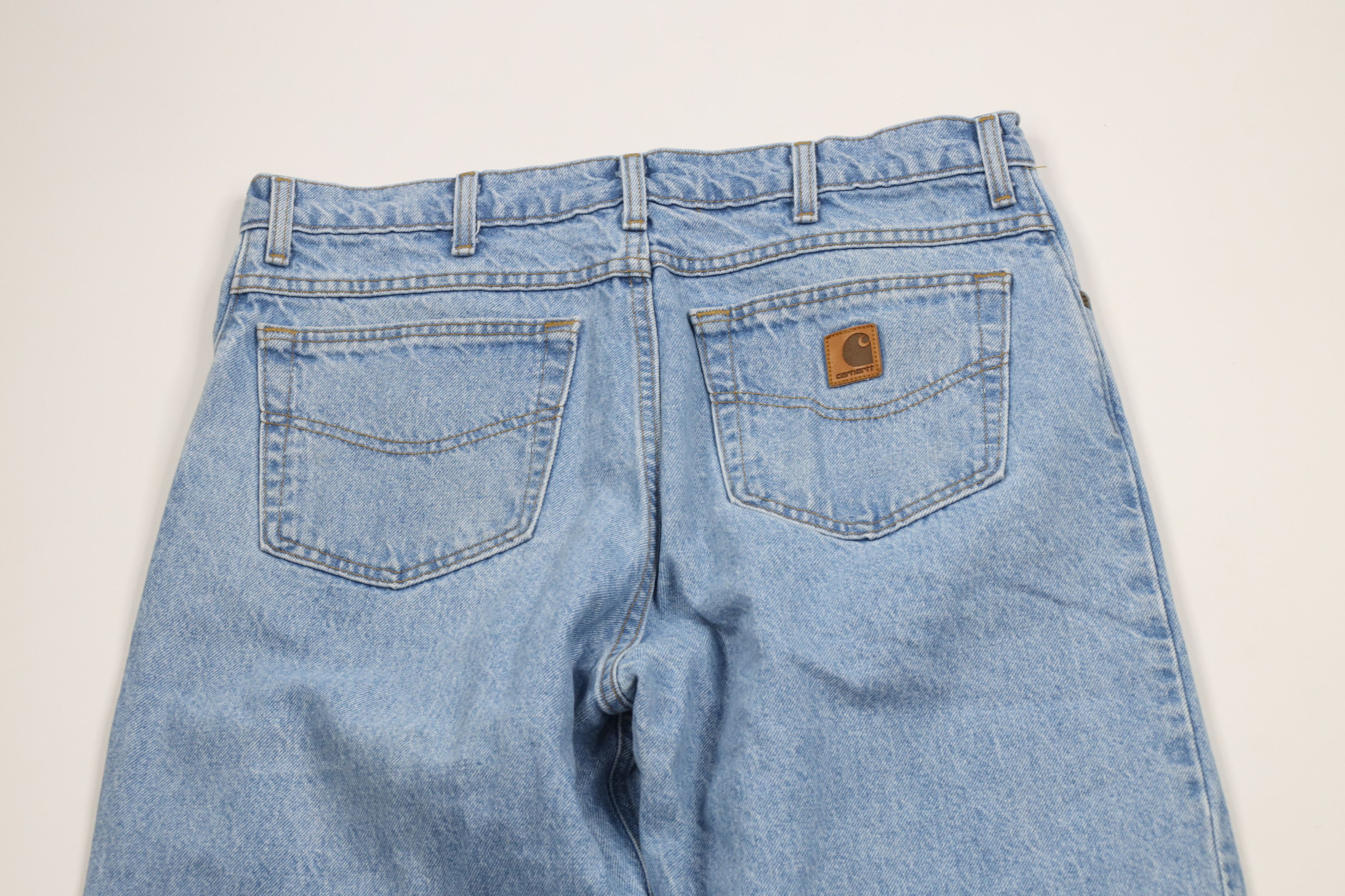 Carhartt × Vintage Vintage 90s Carhartt Spell Out Relaxed Fit Denim Jeans USA Size US 34 / EU 50 - 13 Thumbnail