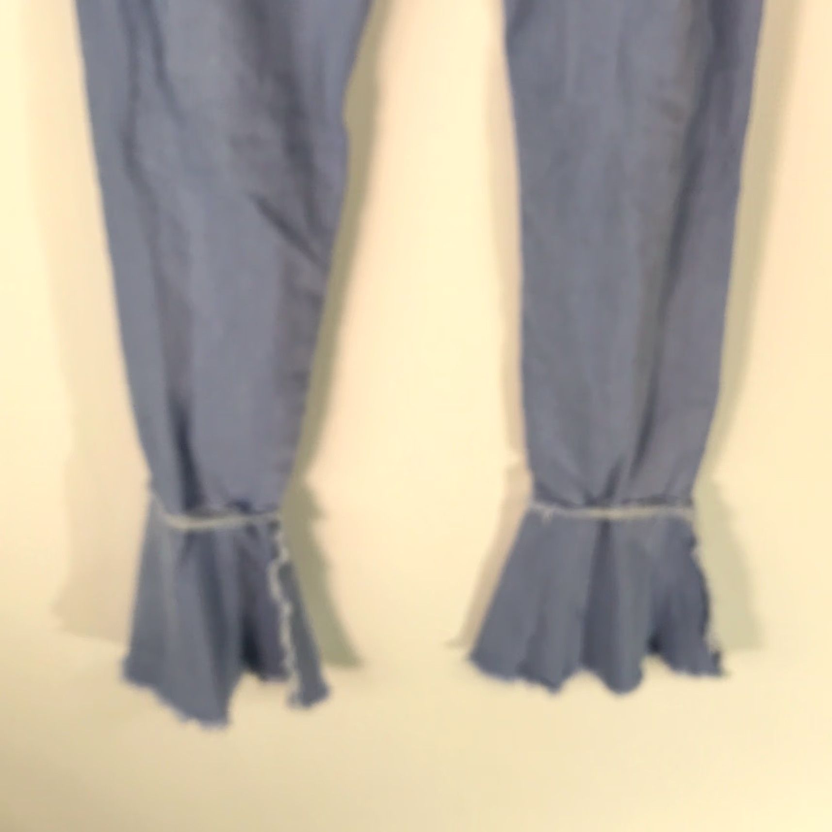 Denime Womens Flared Ripped Blue Denim Jeans, Regular Fit, Medium, Mid Rise, Stretch, Casual, 30 Inseam, 32 Waist Size 32" / US 10 / IT 46 - 7 Thumbnail