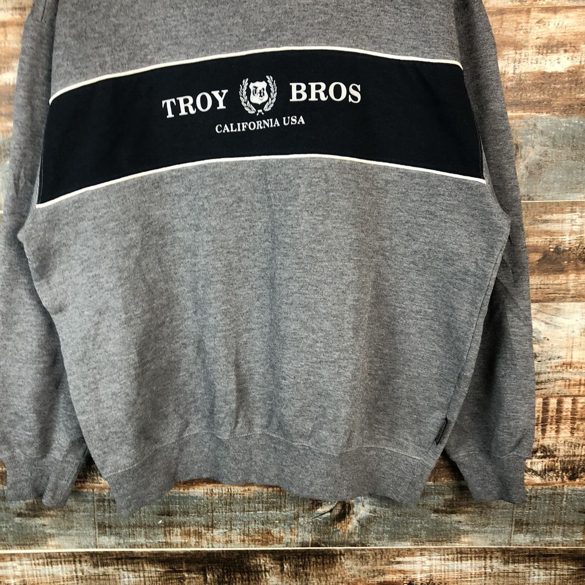 Japanese Brand × Vintage Troy Bros vintage Grey Sweatshirt #A2020 Size US M / EU 48-50 / 2 - 6 Thumbnail