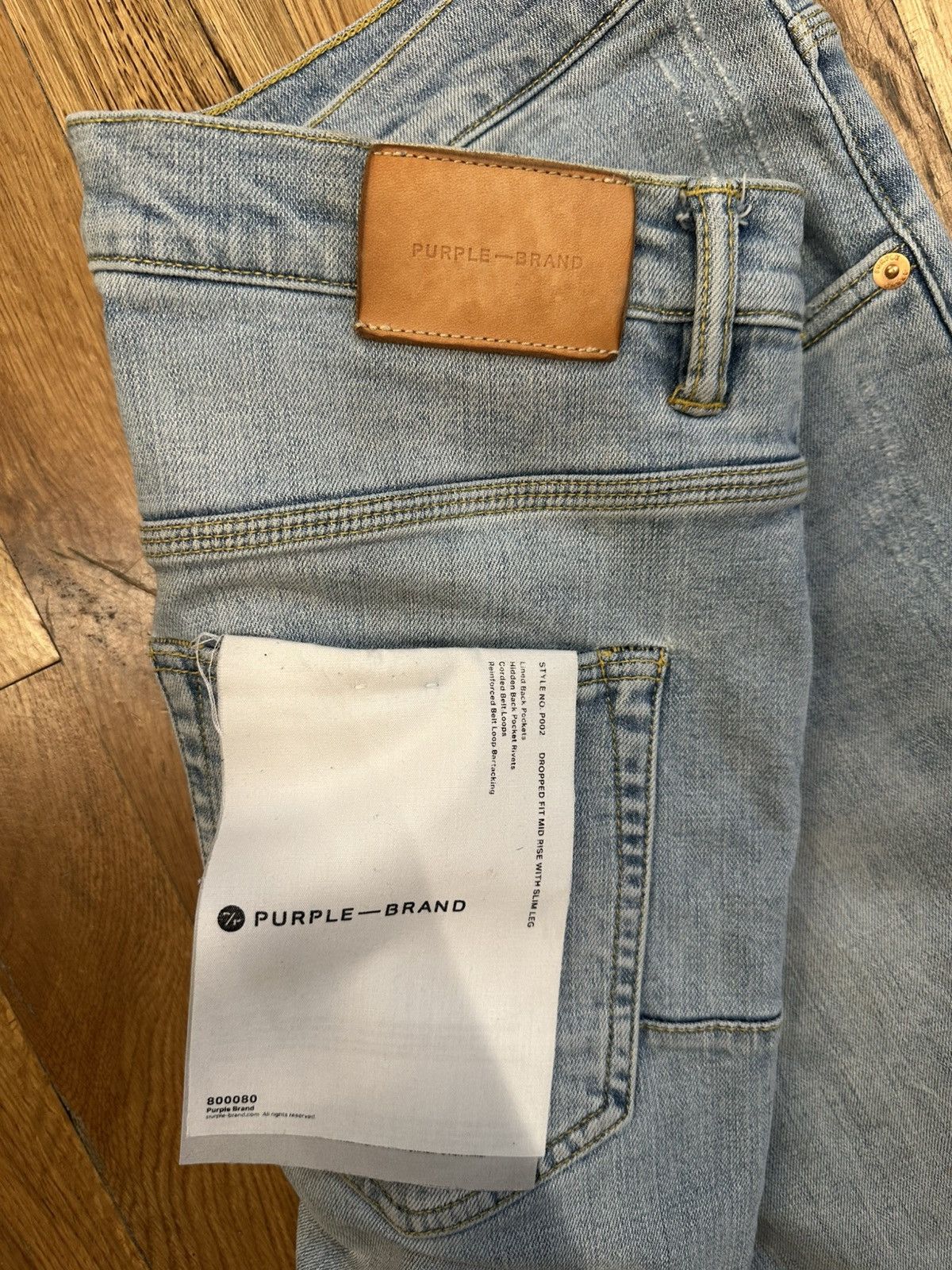 Purple Brand Purple Brand Knee Hole Blue Denim Jeans Size 34 Size US 34 / EU 50 - 4 Thumbnail
