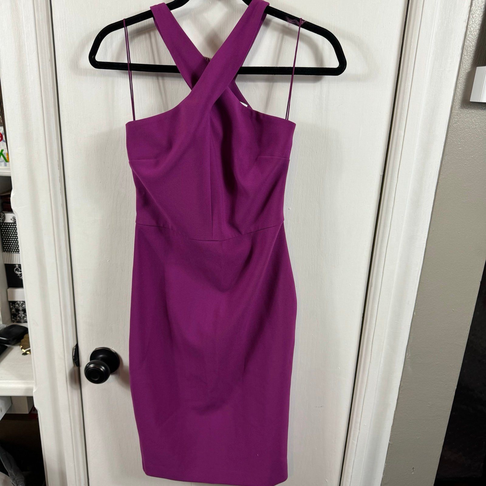 LIKELY Likely Carolyn Dress purple Halter Neck Sleeveless Sheath K Size XS / US 0-2 / IT 36-38 - 2 Thumbnail