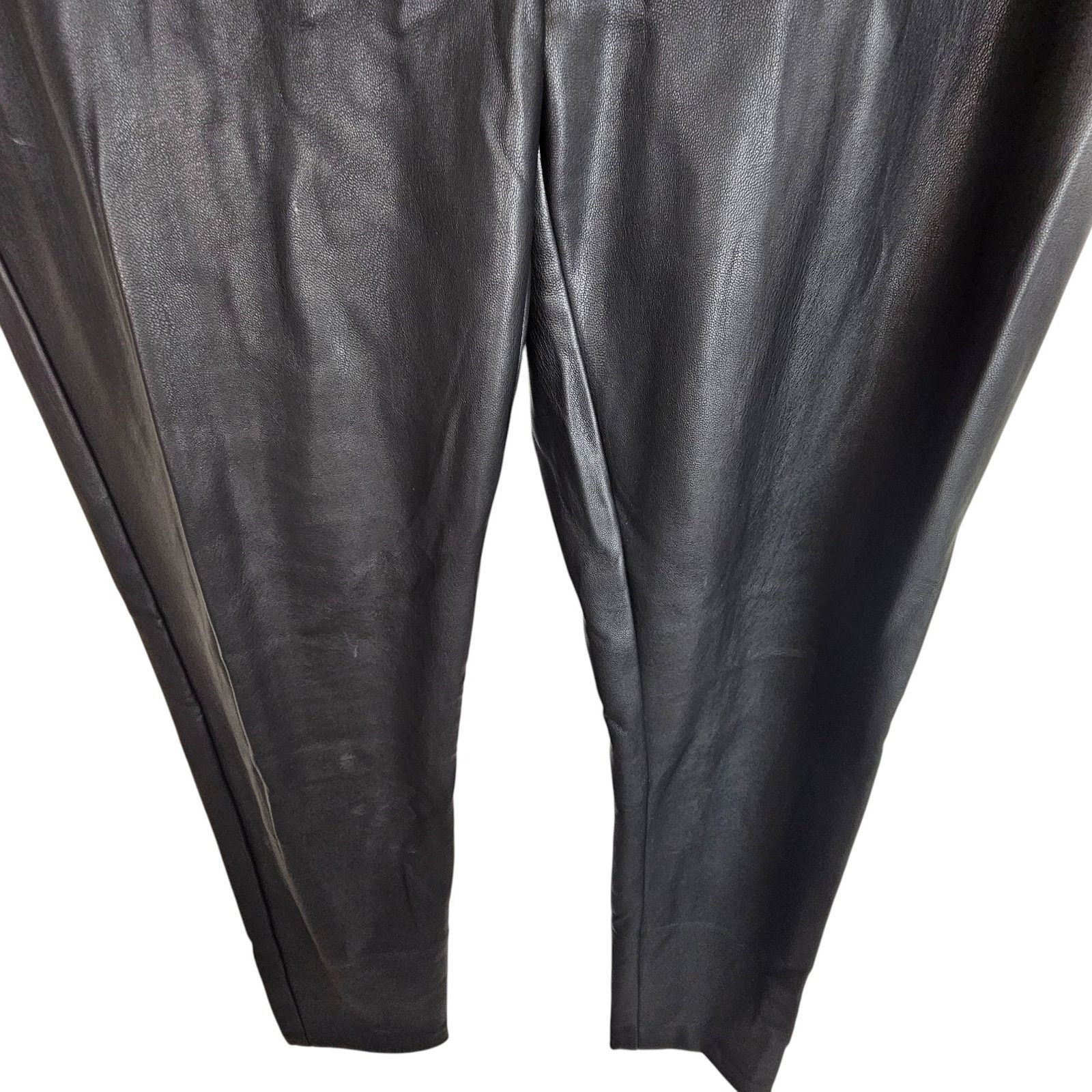 Ann Taylor Ann Taylor Womens Faux Leather Pull On Pants Size 8 Classic Size 30" / US 8 / IT 44 - 3 Thumbnail