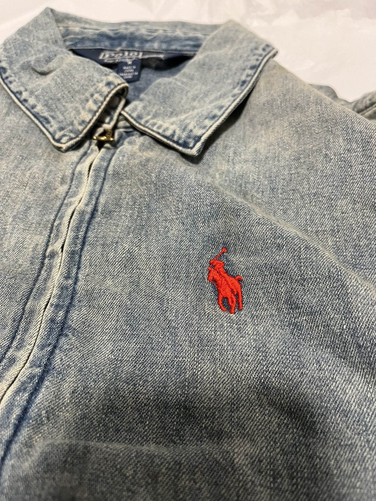 Polo Ralph Lauren × Ralph Lauren Polo Ralph Lauren Bear Drizzler Denim Jacket Size US M / EU 48-50 / 2 - 12 Thumbnail