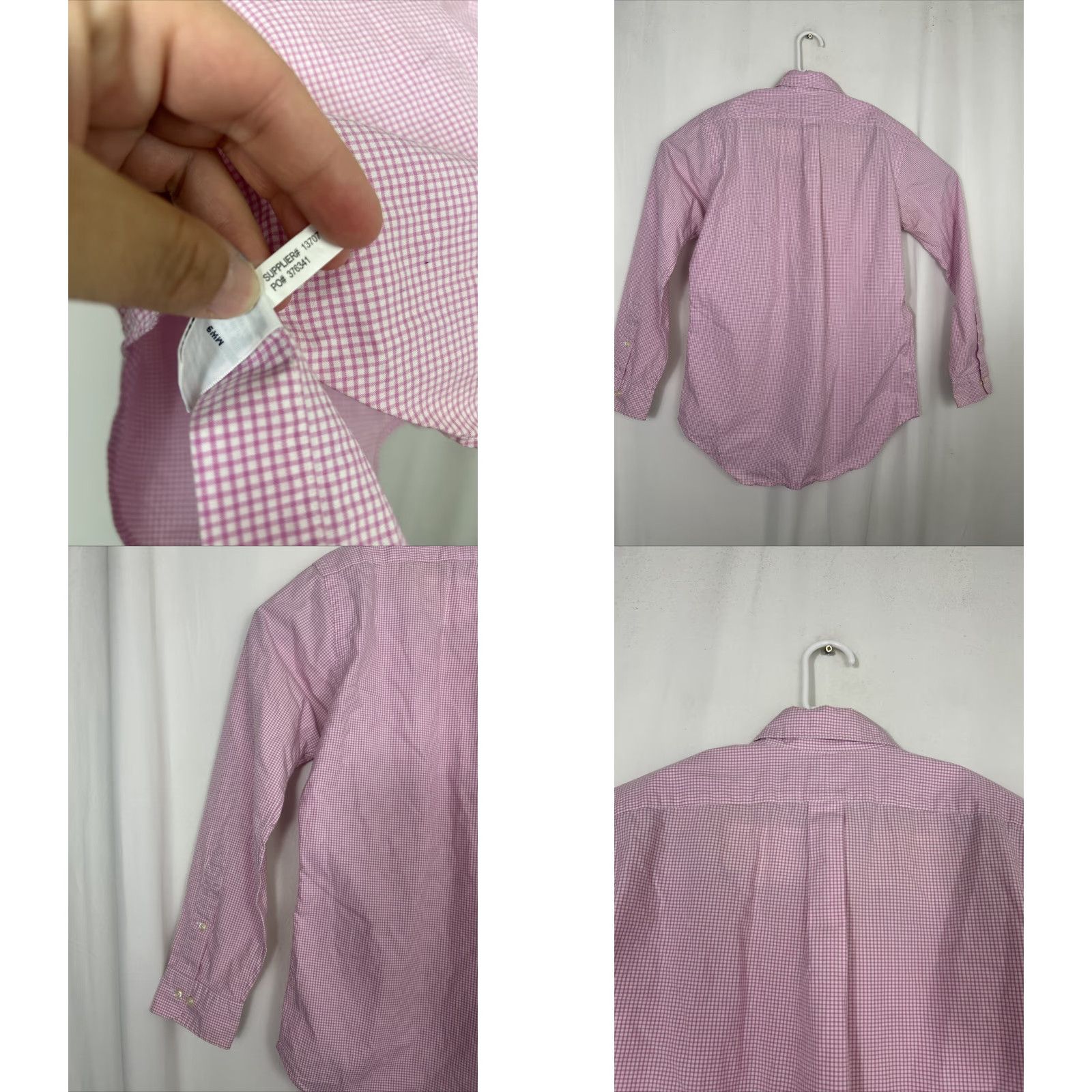 Ralph Lauren Ralph Lauren Mens Button-Down Shirt Long Sleeve 15 Pink White Stripe Size US M / EU 48-50 / 2 - 8 Thumbnail