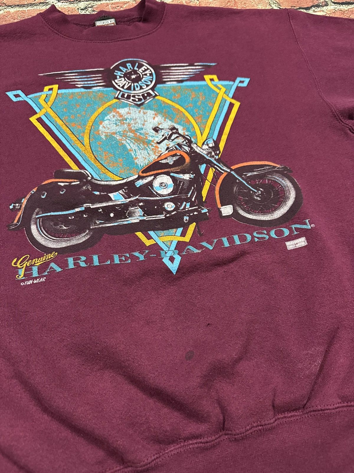 Harley Davidson Vintage Harley Davidson Crewneck Sweatshirt 90s Motorcycle Size US L / EU 52-54 / 3 - 9 Thumbnail
