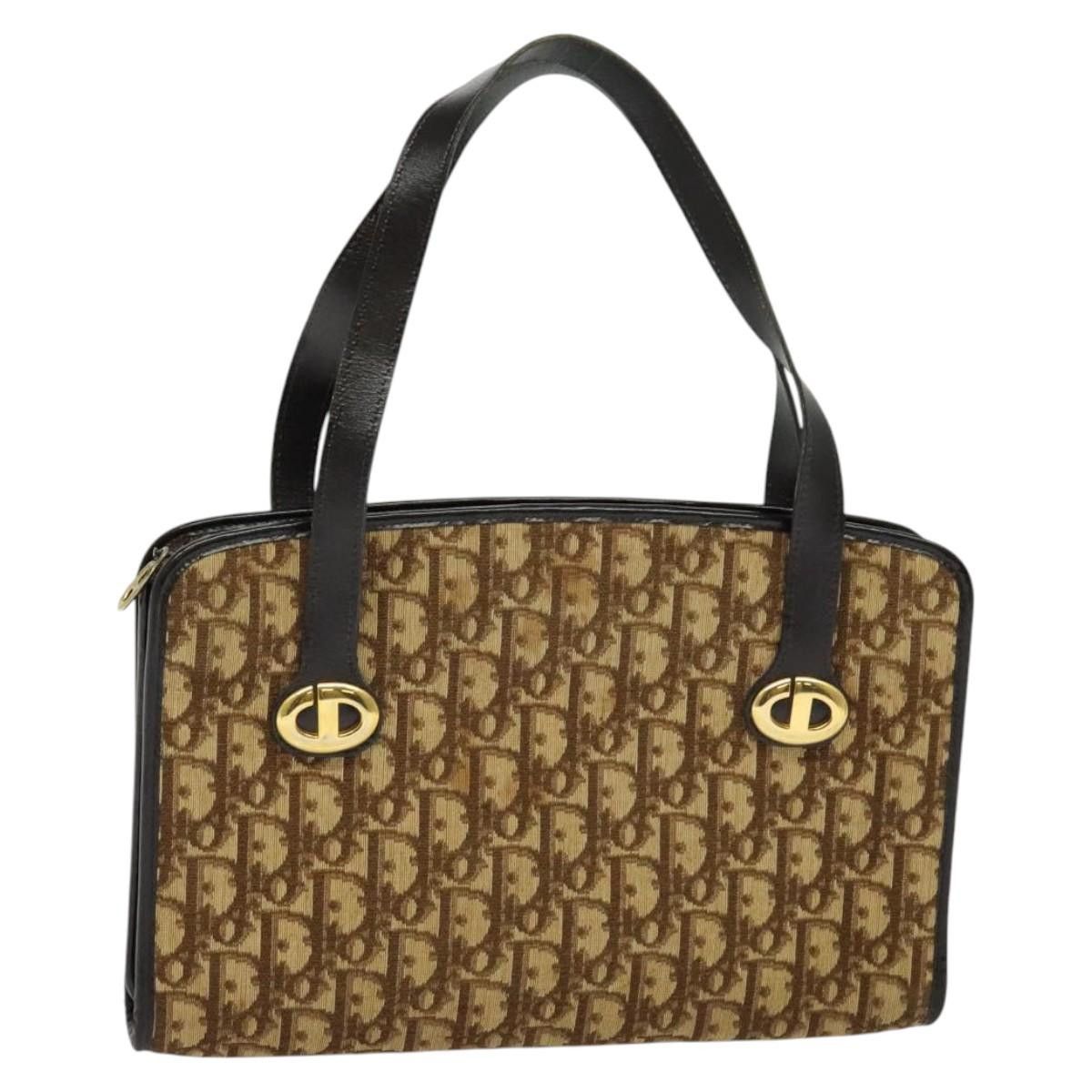 Dior DIOR Trotter Canvas Hand Bag Brown Gold Size ONE SIZE - 1 Thumbnail