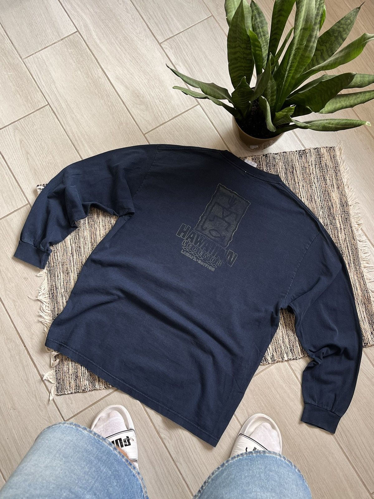 Vintage Vintage Hawaiian Longsleeve lawais edition faded blue Size US XL / EU 56 / 4 - 1 Thumbnail