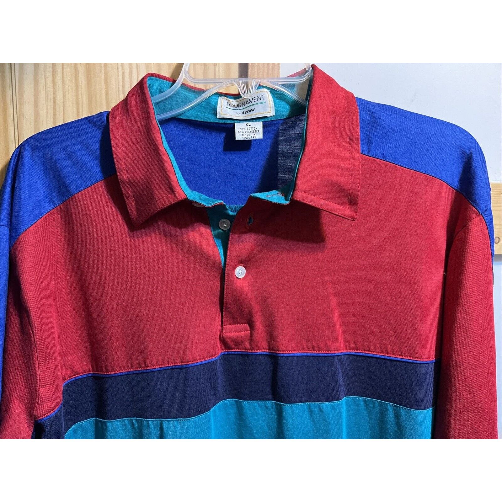 Arrow Arrow Vintage Y2K Polo Men’s XL Red Green Button Golf Shirt Size US XL / EU 56 / 4 - 4 Thumbnail