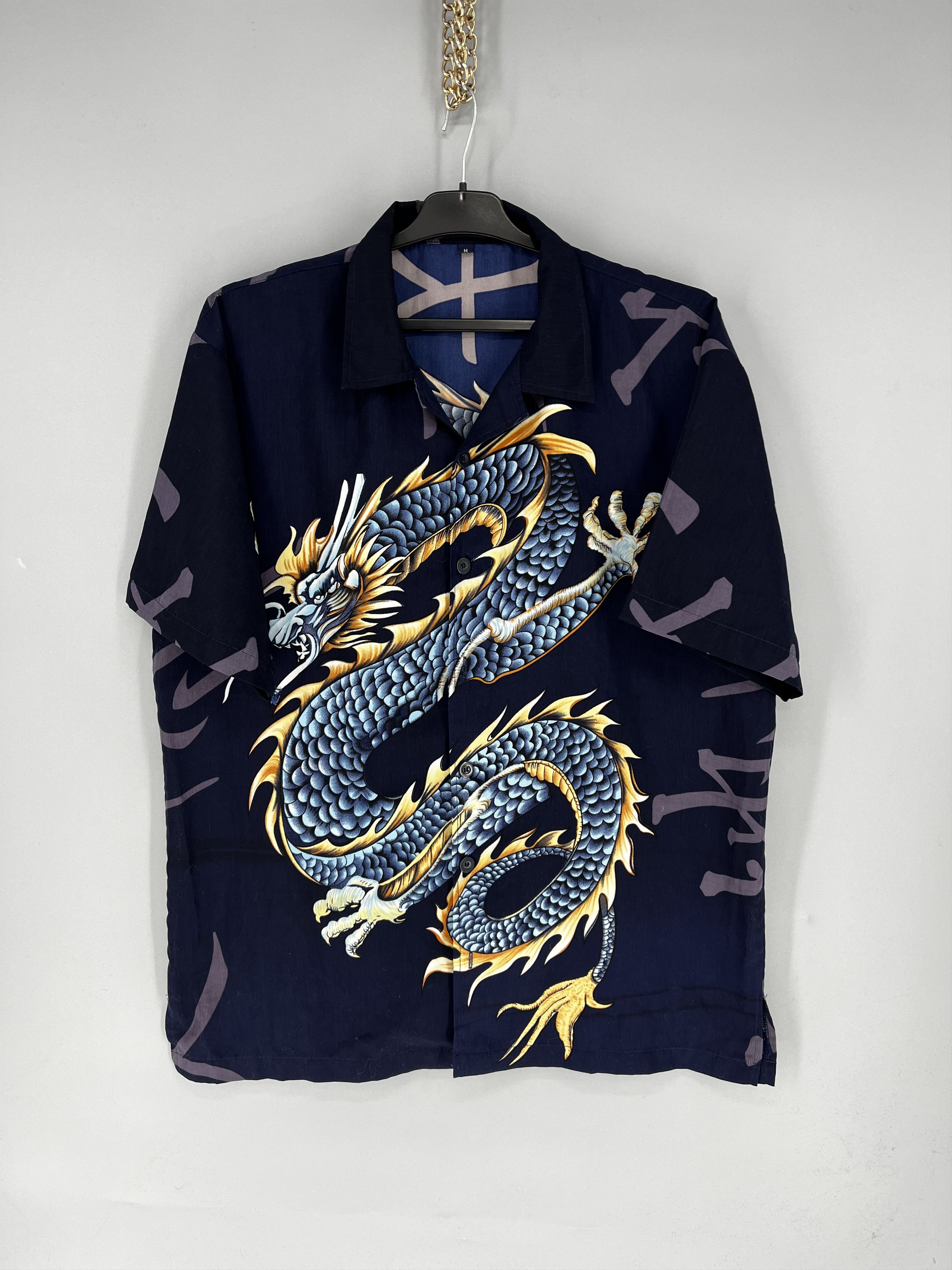 Vintage Y2K vintage Hawaiian Shirt Big logo Dragon Size US S / EU 44-46 / 1 - 1 Thumbnail