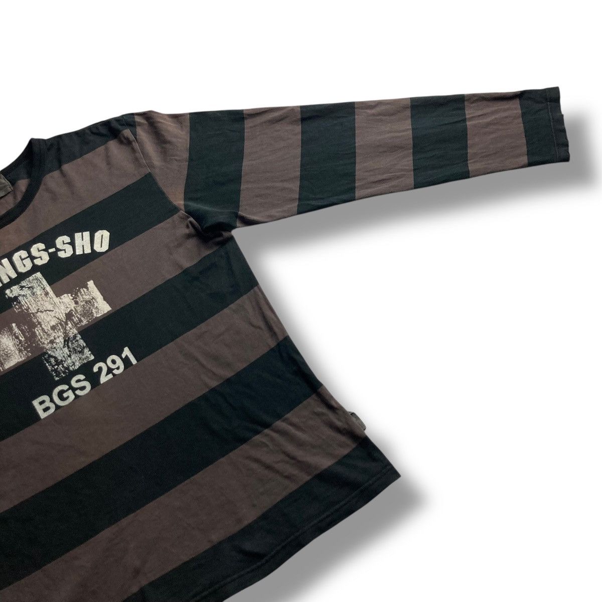 CIVARIZE 🇯🇵 BERNINGS SHO SPELL OUT STRIPES TSHIRT Size US M / EU 48-50 / 2 - 5 Thumbnail