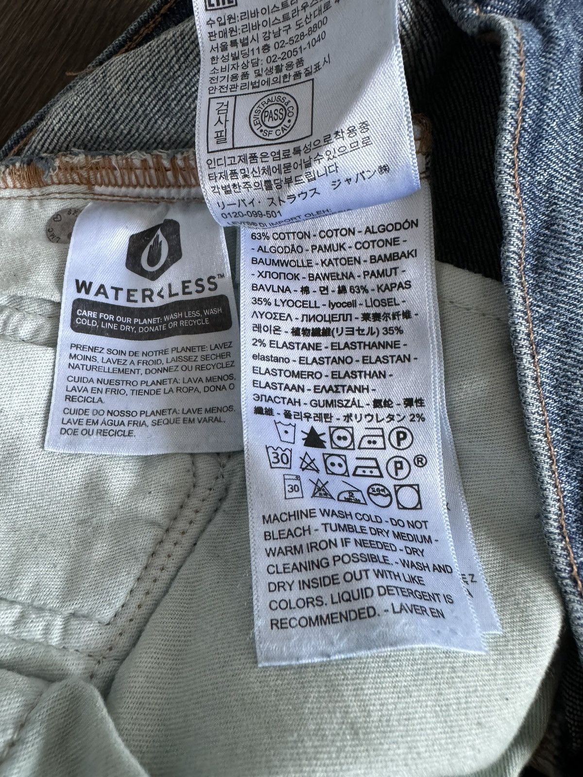 Levi's × Levi's Made & Crafted 502 Taper Fit Selvedge Men's Jeans Size US 30 / EU 46 - 4 Thumbnail