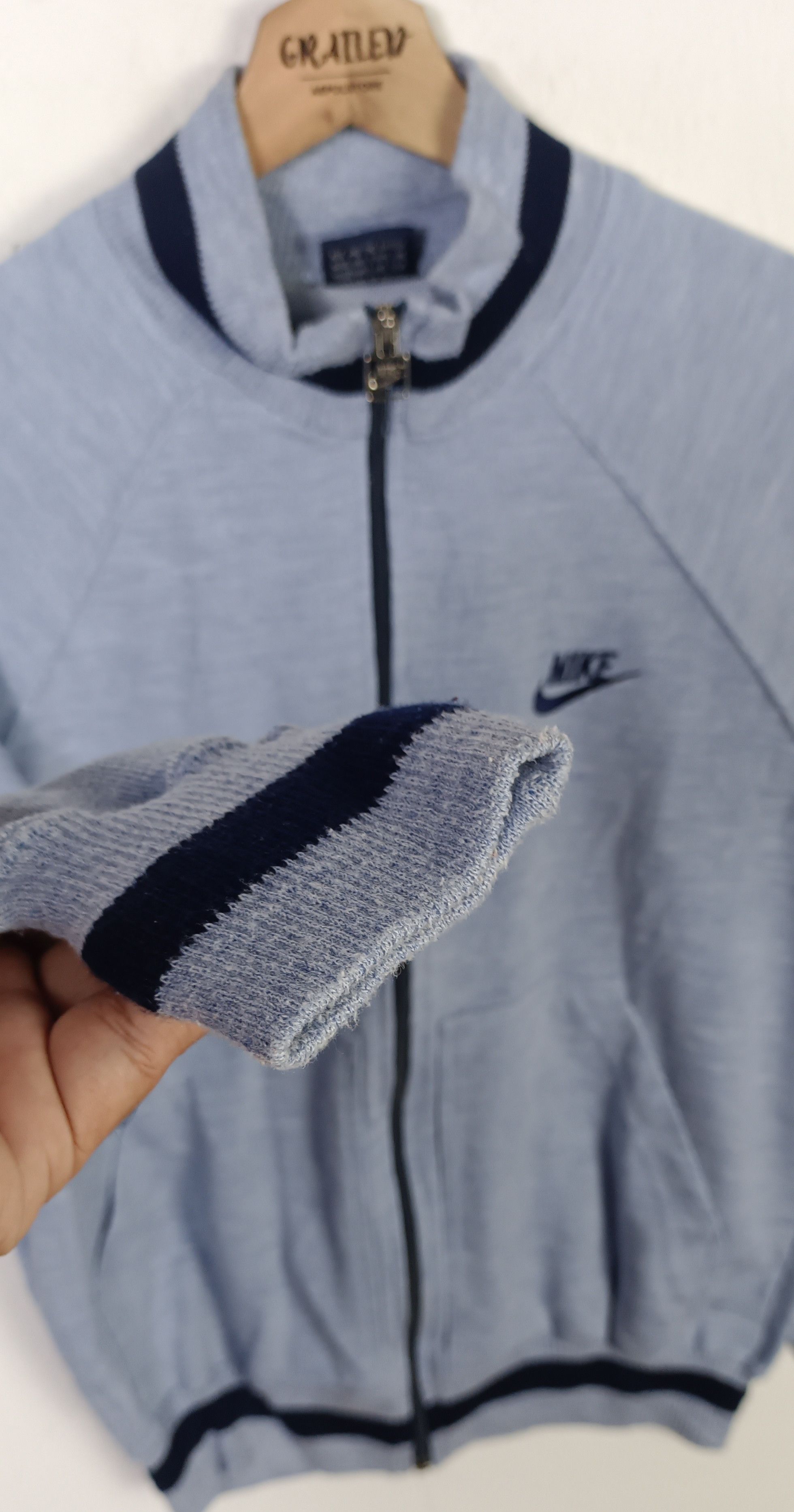 Nike Vintage 80an🔥 Nike Tracktop Swoosh Embroidered Logo Jacket Size US M / EU 48-50 / 2 - 6 Thumbnail