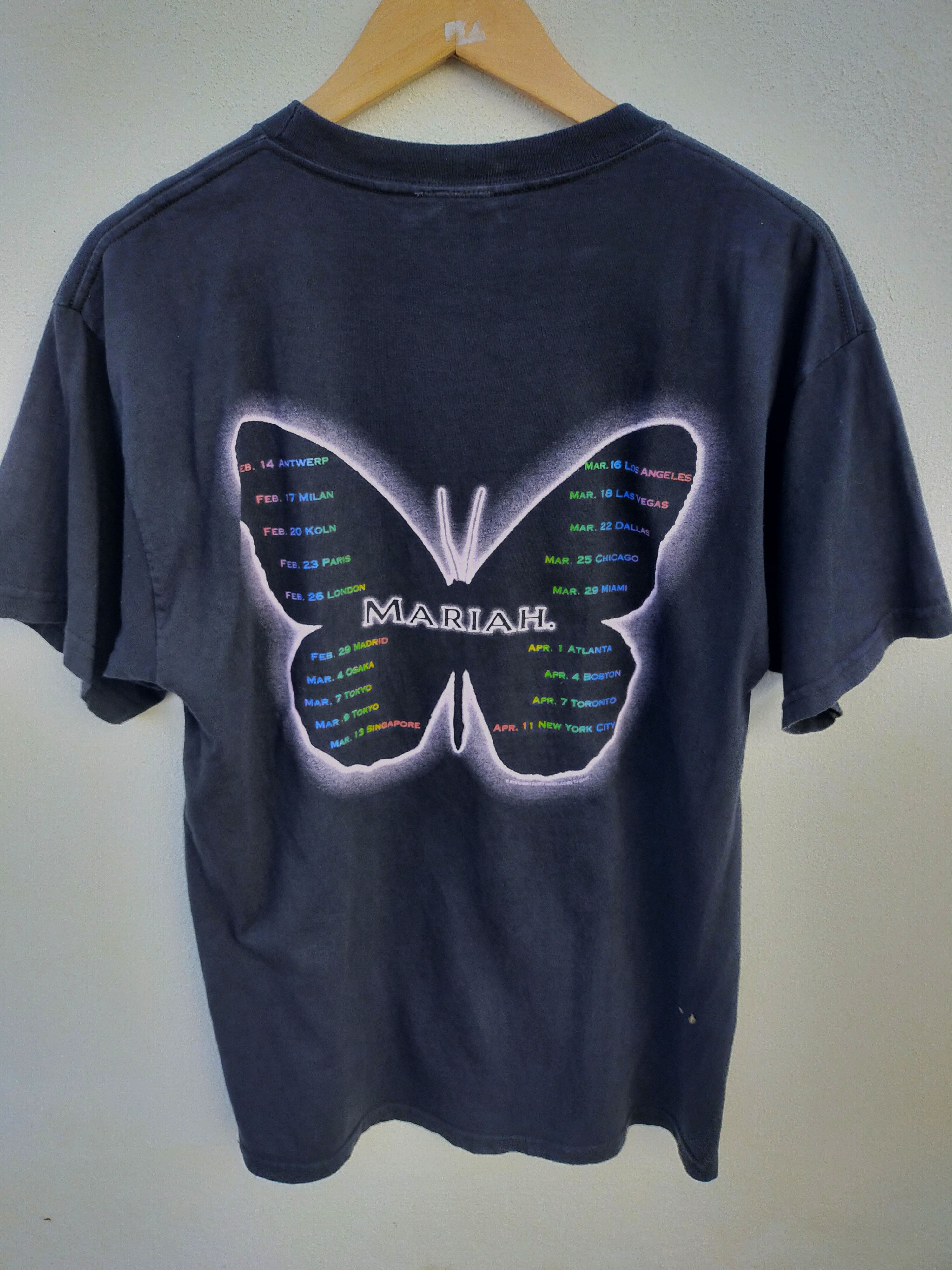 Band Tees × Vintage VINTAGE MARIAH CAREY RAINBOW TOUR T-SHIRT Size M / US 6-8 / IT 42-44 - 8 Thumbnail