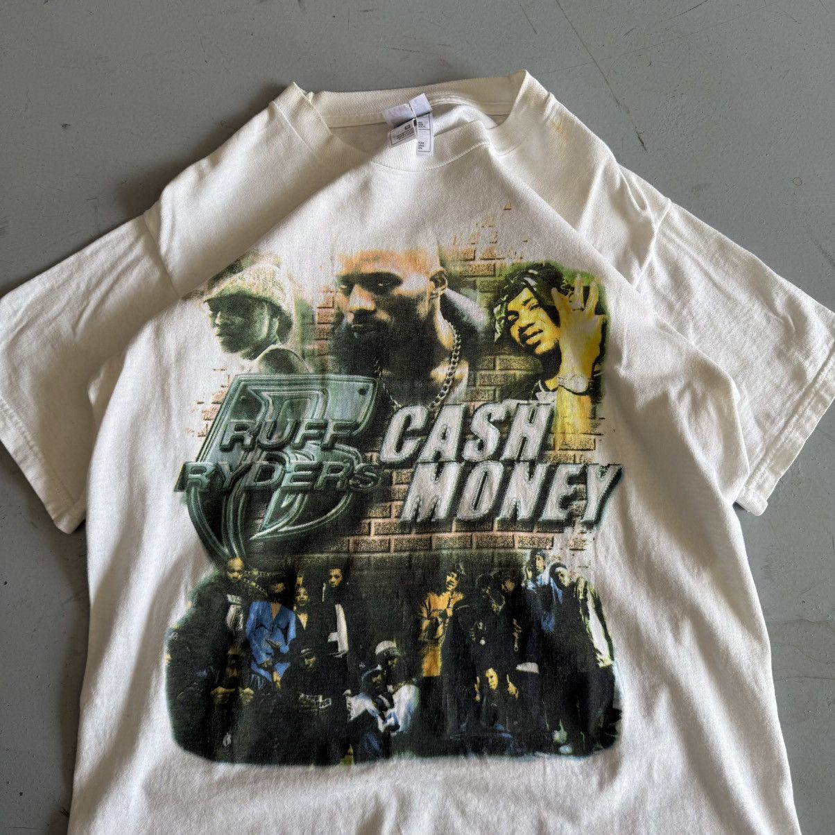 Rap Tees Vintage 2000 Ruff Ryders Cash Money Bling Bling Tour Rap Tee Size US M / EU 48-50 / 2 - 3 Thumbnail