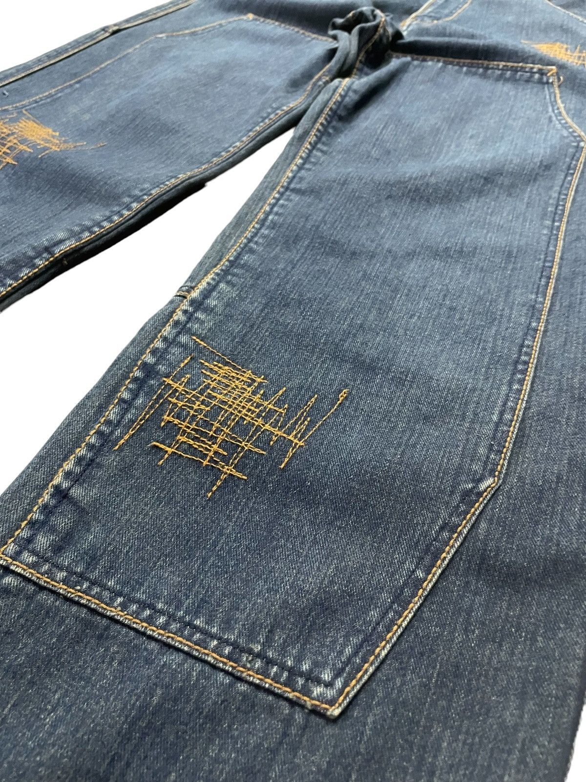 JNCO × Wu-Tang Clan Amore Puro Japan Double Knee Massive Baggy Craft Jeans Size US 30 / EU 46 - 10 Thumbnail