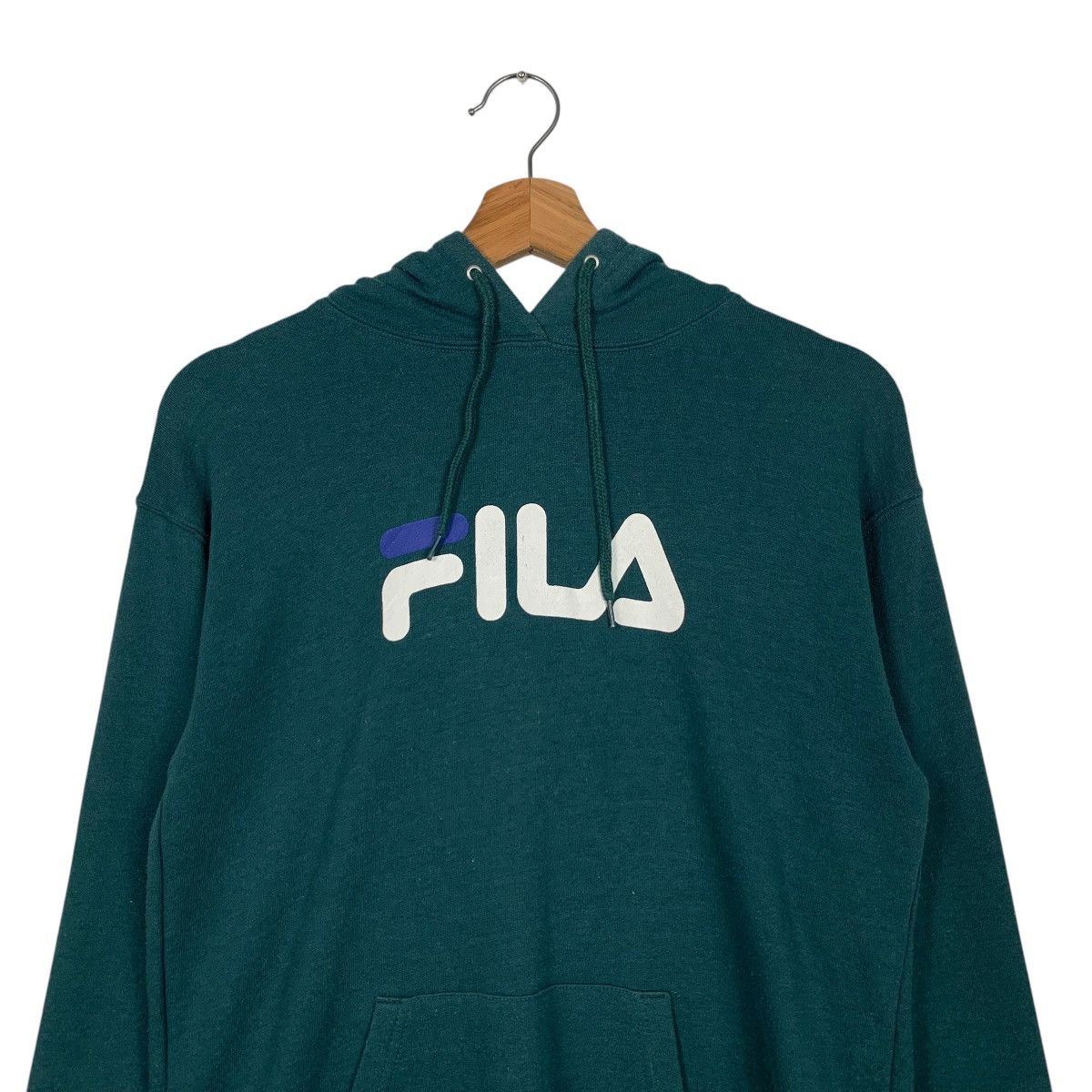 Fila FILA Big Logo Pullover Green Hoodie Sweatshirt #1771-C78 Size US S / EU 44-46 / 1 - 11 Thumbnail