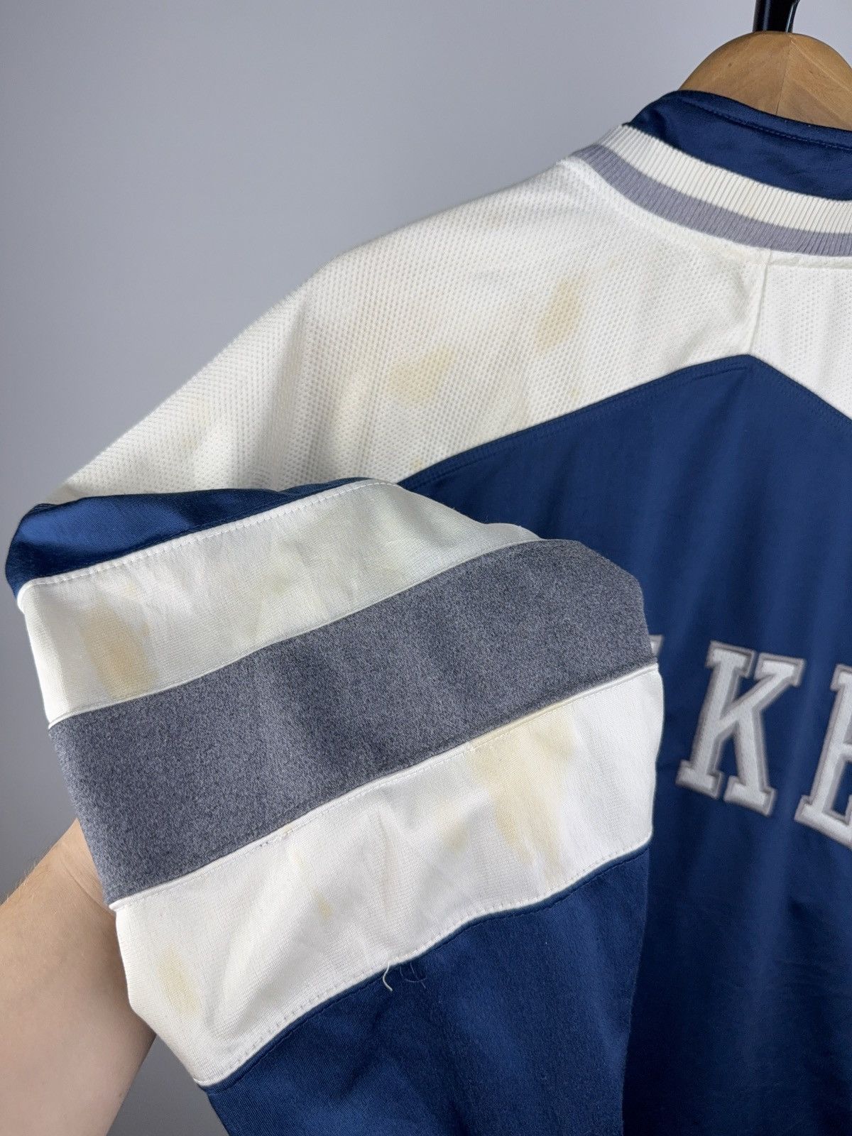 Nike × Vintage 90s Nike Varsity Style Track Jacket Blue White Retro Y2K Size US S / EU 44-46 / 1 - 14 Thumbnail