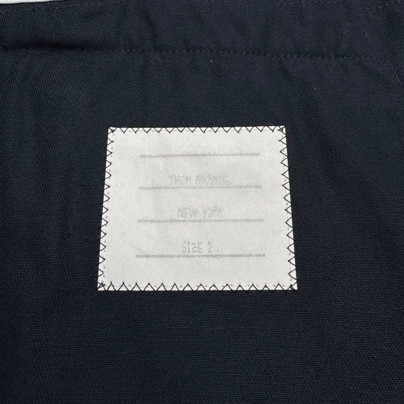 Thom Browne Thom Browne size2 A dark blue striped suit jacket Size 36S - 2 Thumbnail