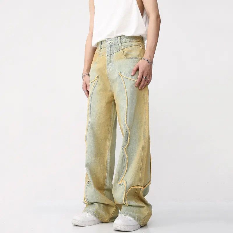 Japanese Brand × Vintage High Street Male Fashion Vintage Jeans Trendy American Style Size US 29 - 1 Thumbnail