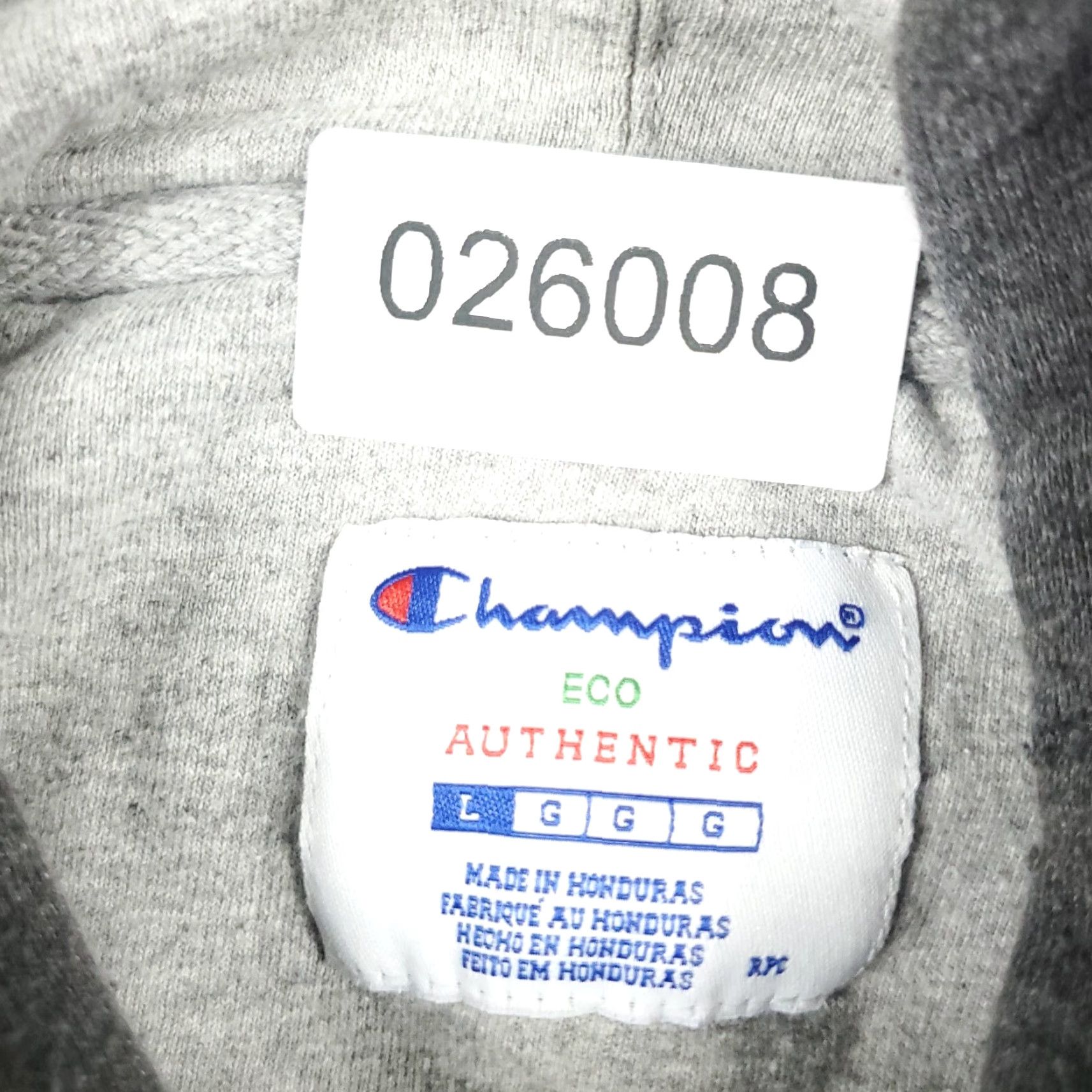 Champion VINTAGE Champion Men's Large Gray Pullover Hoodie Sweater Casual Sports Activewear Size US L / EU 52-54 / 3 - 8 Thumbnail