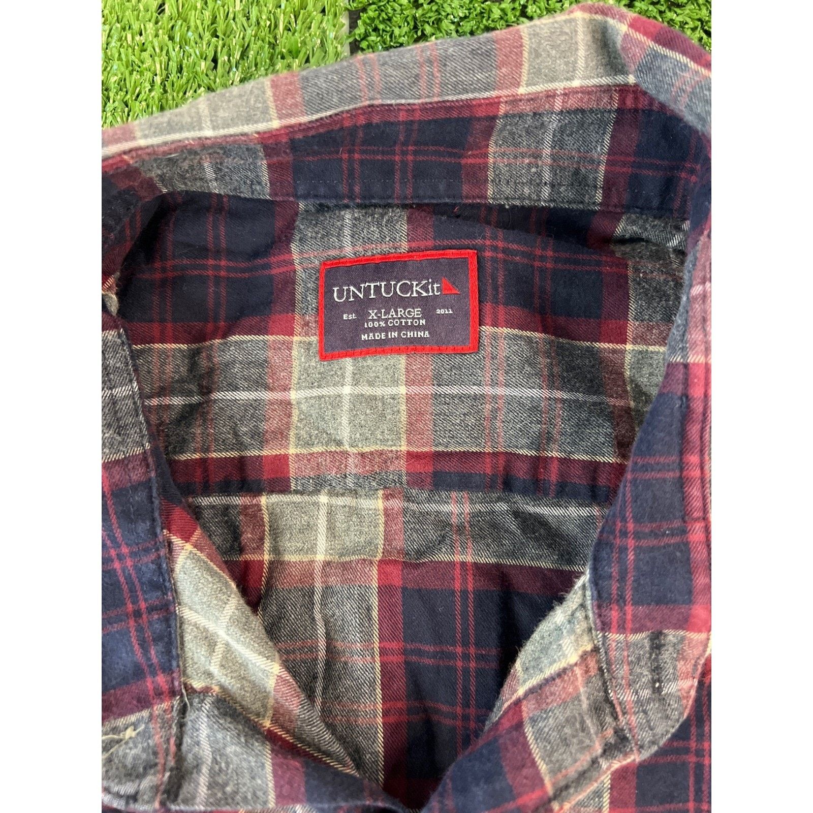 UNTUCKit UNTUCKit Mens X-Large Plaid Button Down Shirt Size US XL / EU 56 / 4 - 3 Thumbnail