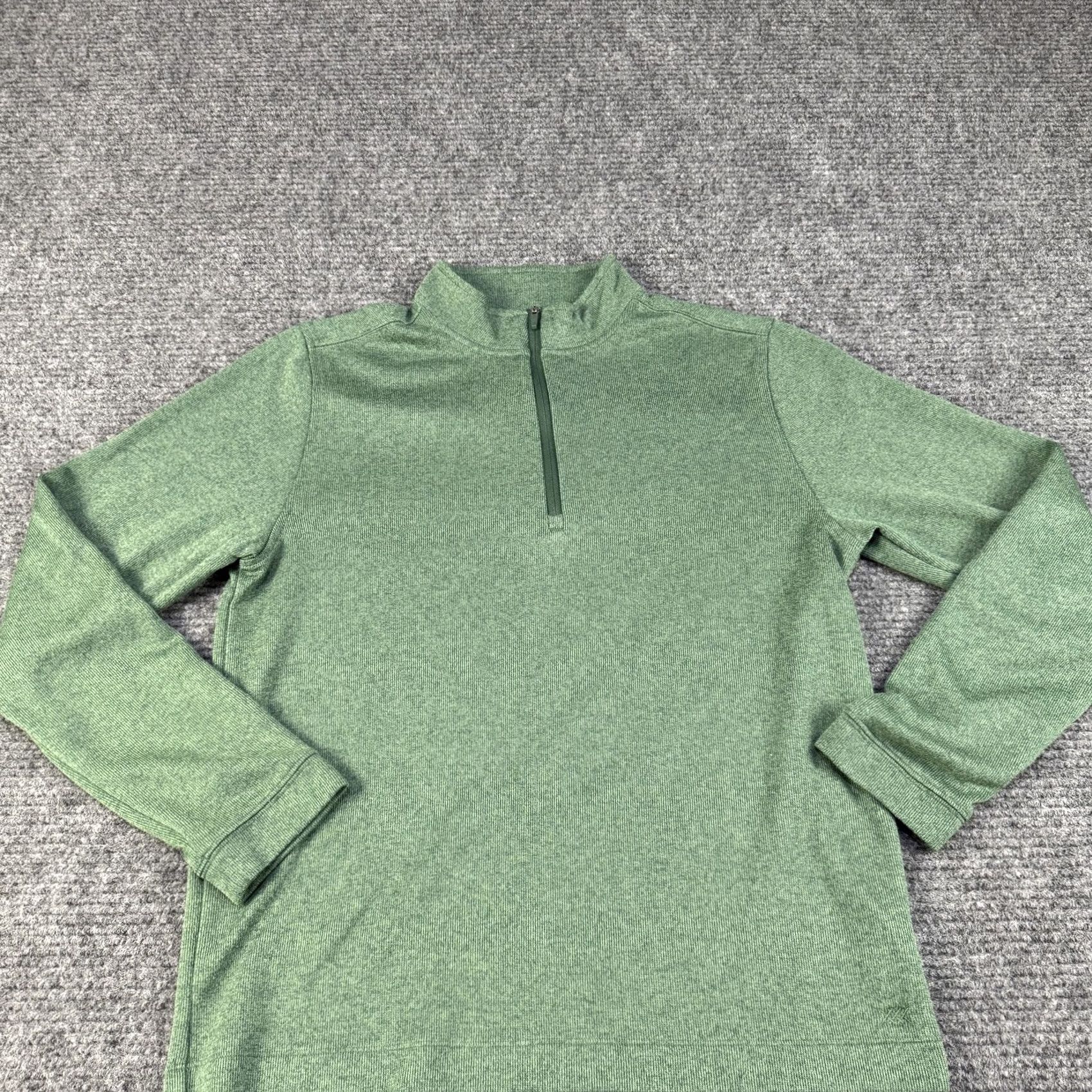 Rhone Rhone Mens Pullover Quarter Zip Mock Neck Long Sleeve Green 100% Polyester Casual Gym Running Walking Style: Pullover Size US M / EU 48-50 / 2 - 2 Thumbnail