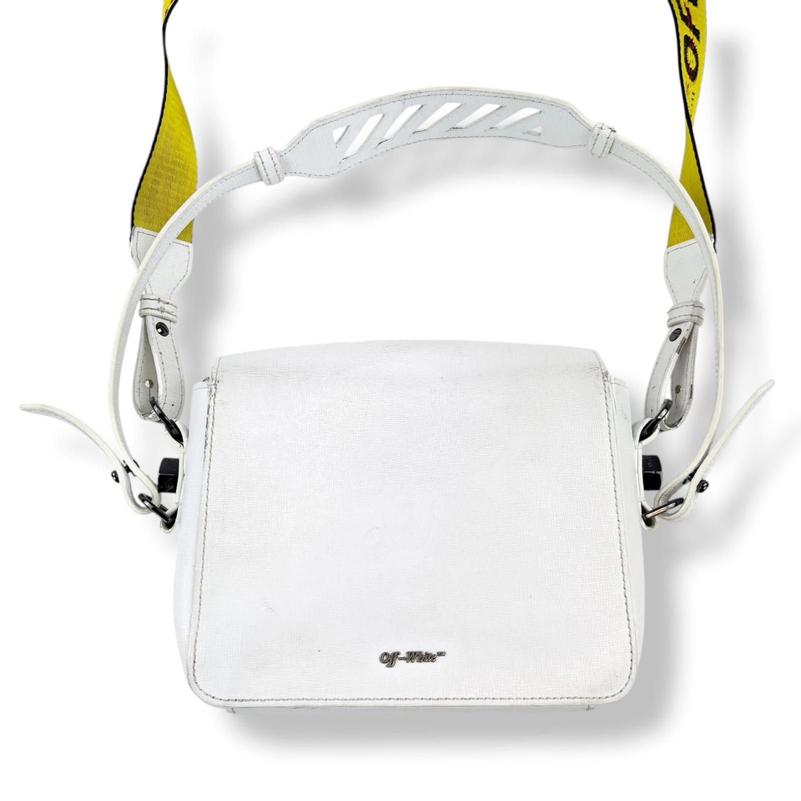 Off-White Off-White White Leather Binder Cross Body Bag Size ONE SIZE - 3 Thumbnail