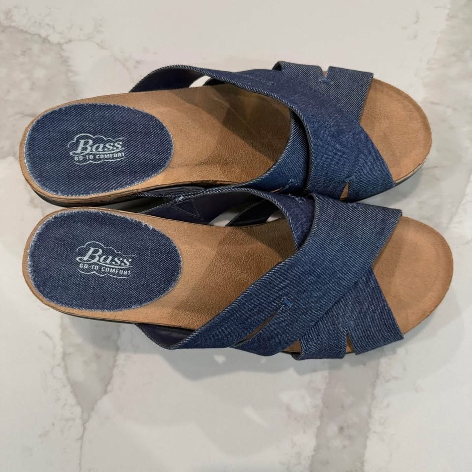 G.H. Bass & Co. G.H. Bass & Co. MaryAnn Denim Wedge Sandal Womens 8.5M Size US 8.5 / IT 38.5 - 6 Thumbnail