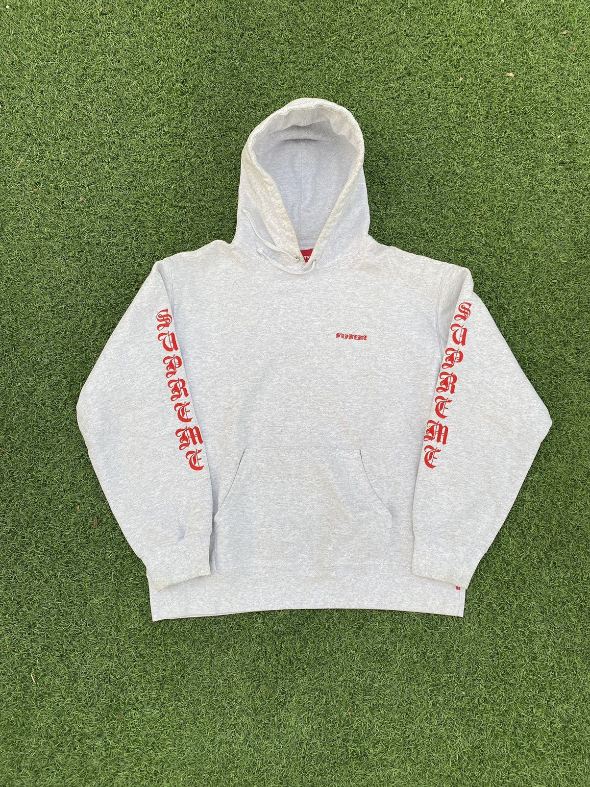 Supreme SUPREME PEACE HOODED SWEATSHIRT ASH GREY | Grailed