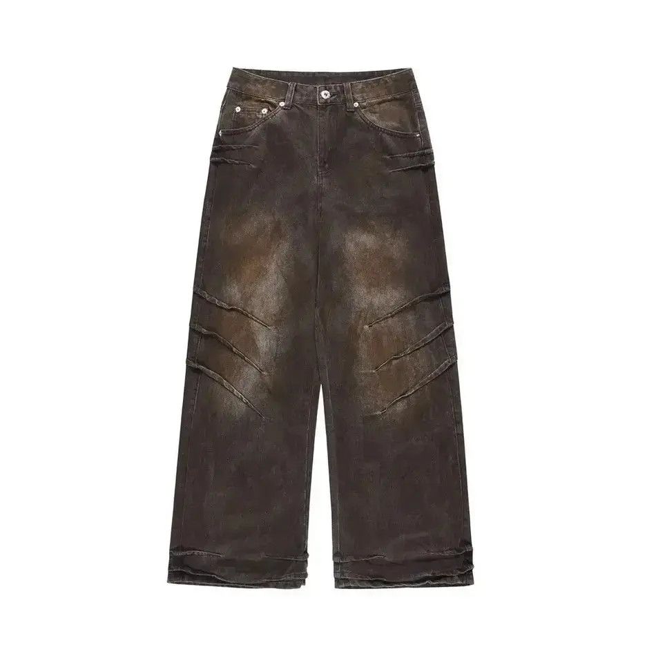Japanese Brand Streetwear Washed Gradient Wide Leg Jeans Design Trousers Size US 32 / EU 48 - 1 Thumbnail