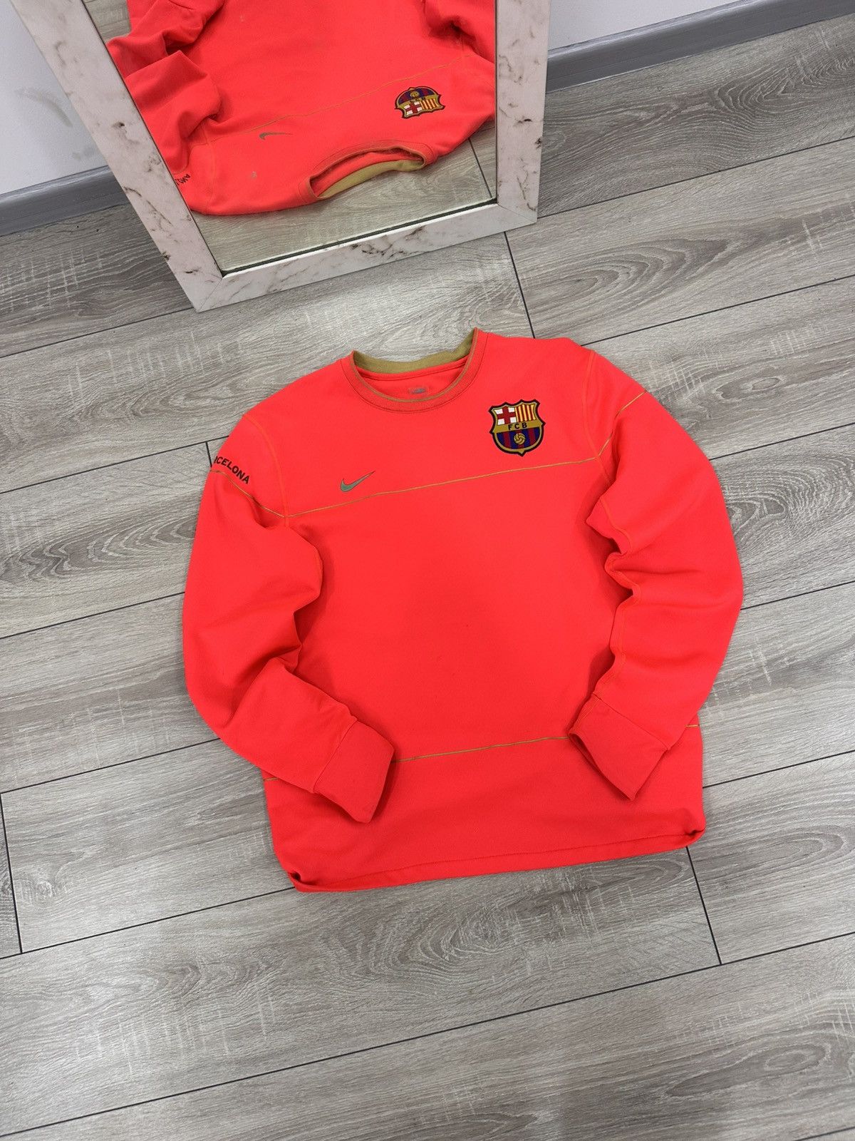 Nike Nike Barcelona Vintage Soccer Longsleeve Blokecore Drill Size US L / EU 52-54 / 3 - 6 Thumbnail