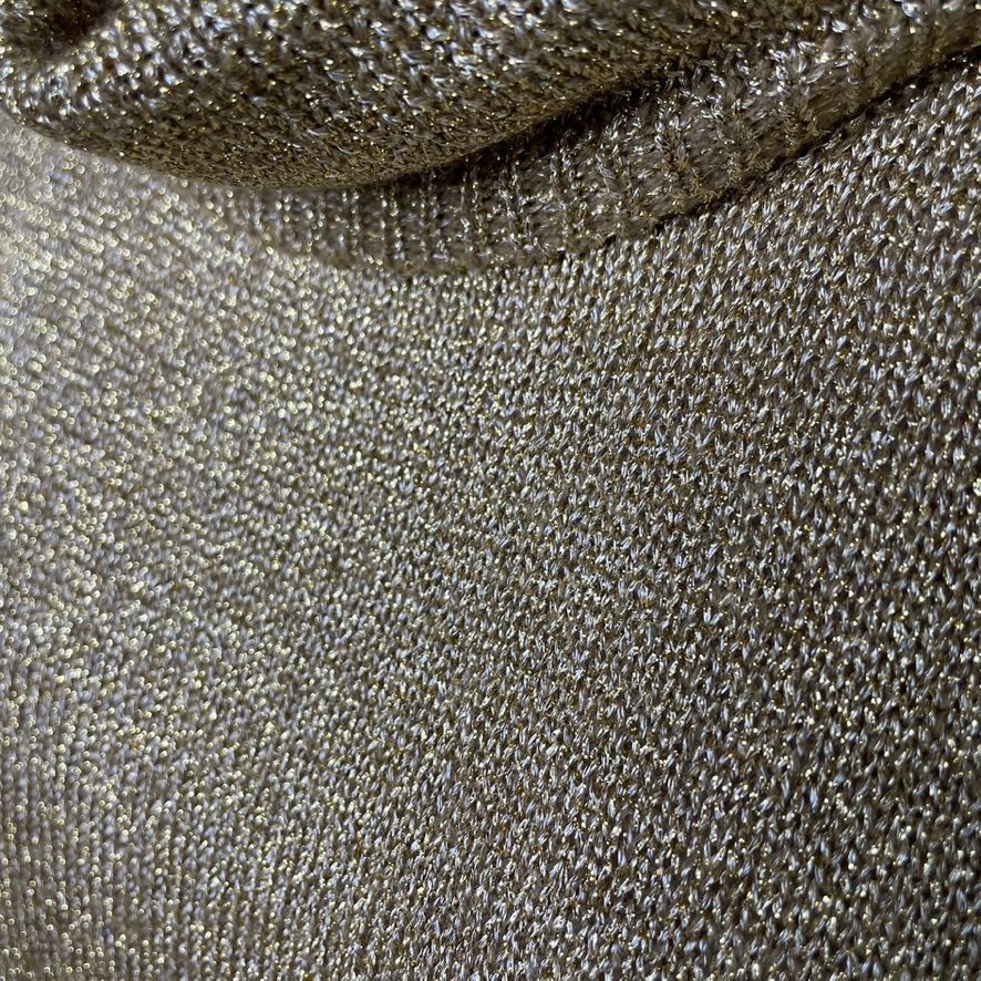 Vintage Vintage Womens Cowl Neck Sweater Gold Sparkle Turtleneck Sle Size XL / US 12-14 / IT 48-50 - 4 Thumbnail