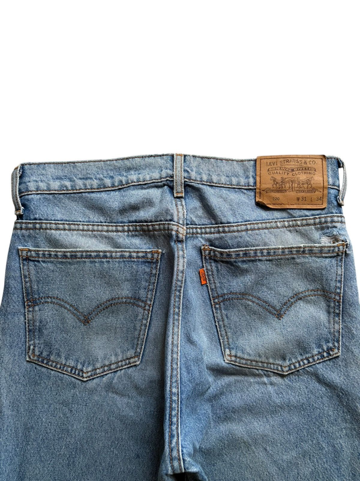 Levi's Vintage 90s Levis 220 Orange Tab Mud Wash Loose Jeans Size US 30 / EU 46 - 8 Thumbnail