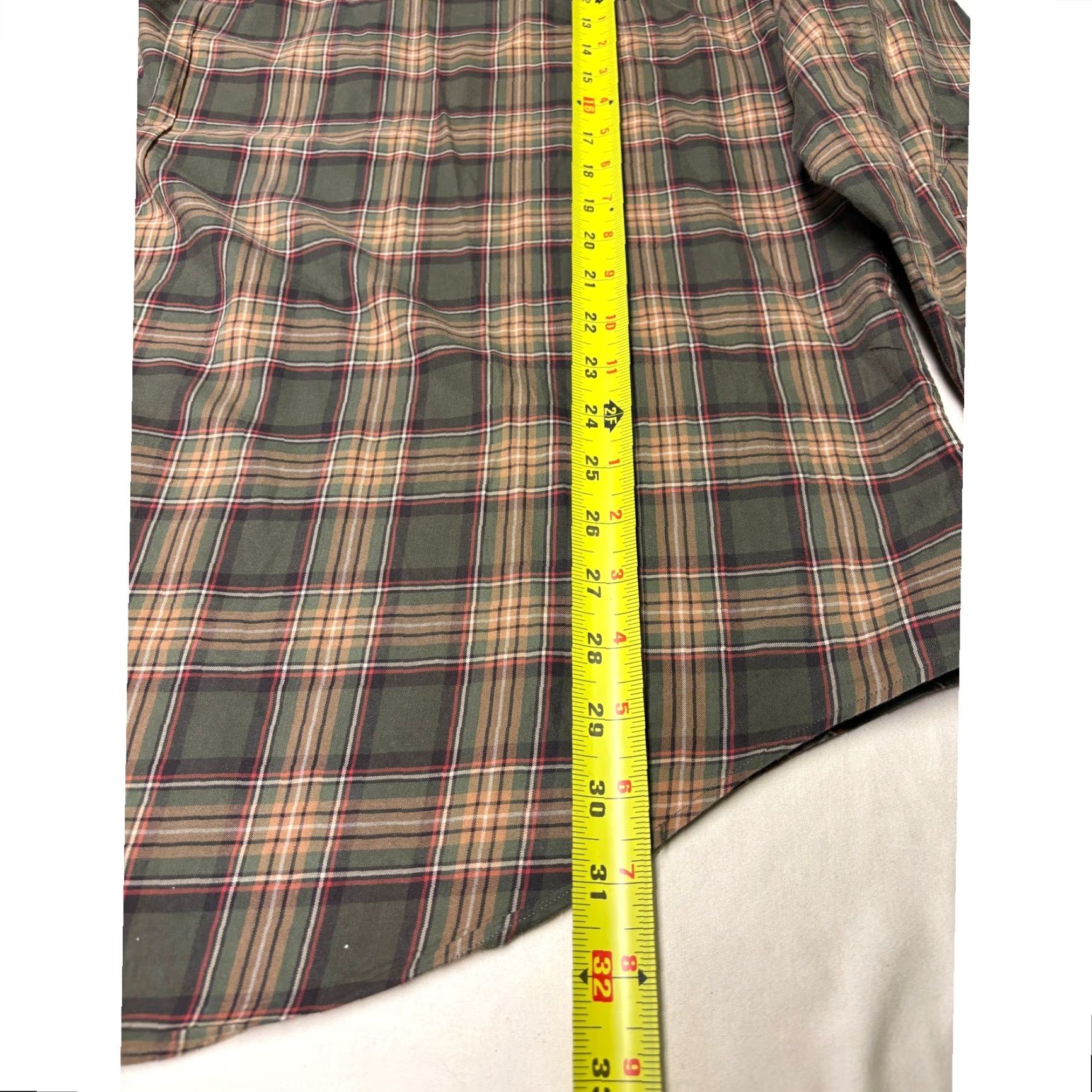 Ralph Lauren Ralph Lauren Classic Fit Plaid Button-Down Shirt Men XL Tan Long Sleeve Cotton Size US XL / EU 56 / 4 - 7 Thumbnail
