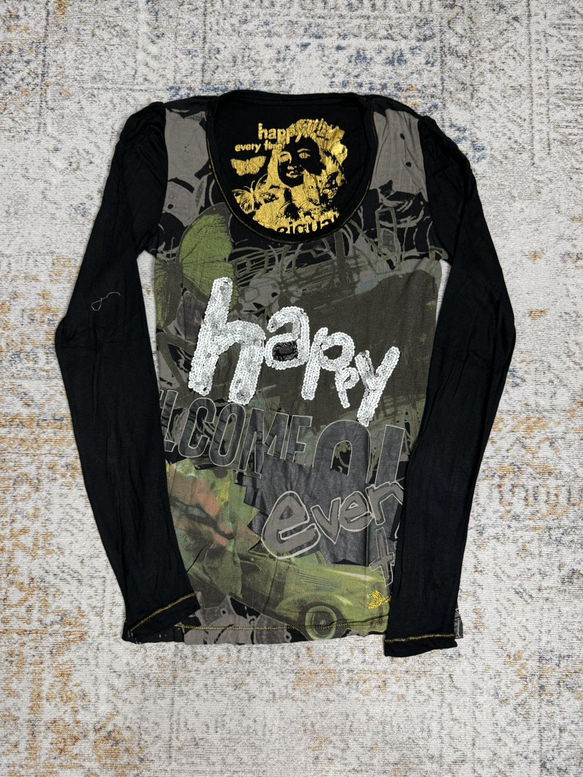 Japanese Brand Happy evry time long sleeve Size M / US 6-8 / IT 42-44 - 1 Thumbnail