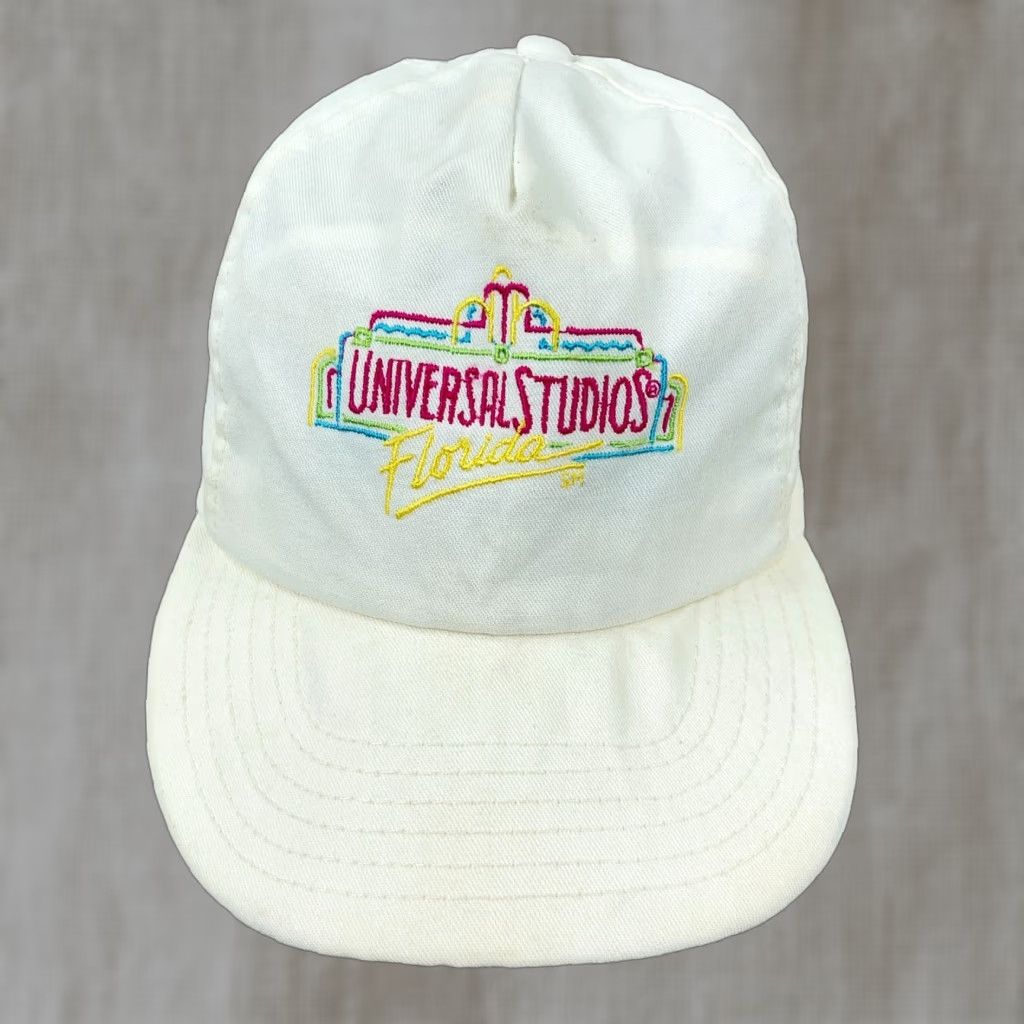 Vintage VINTAGE Universal Studios Hollywood Hat Baseball Cap One Size White 90s Era US Made Outdoor Mens Hats Size ONE SIZE - 1 Thumbnail