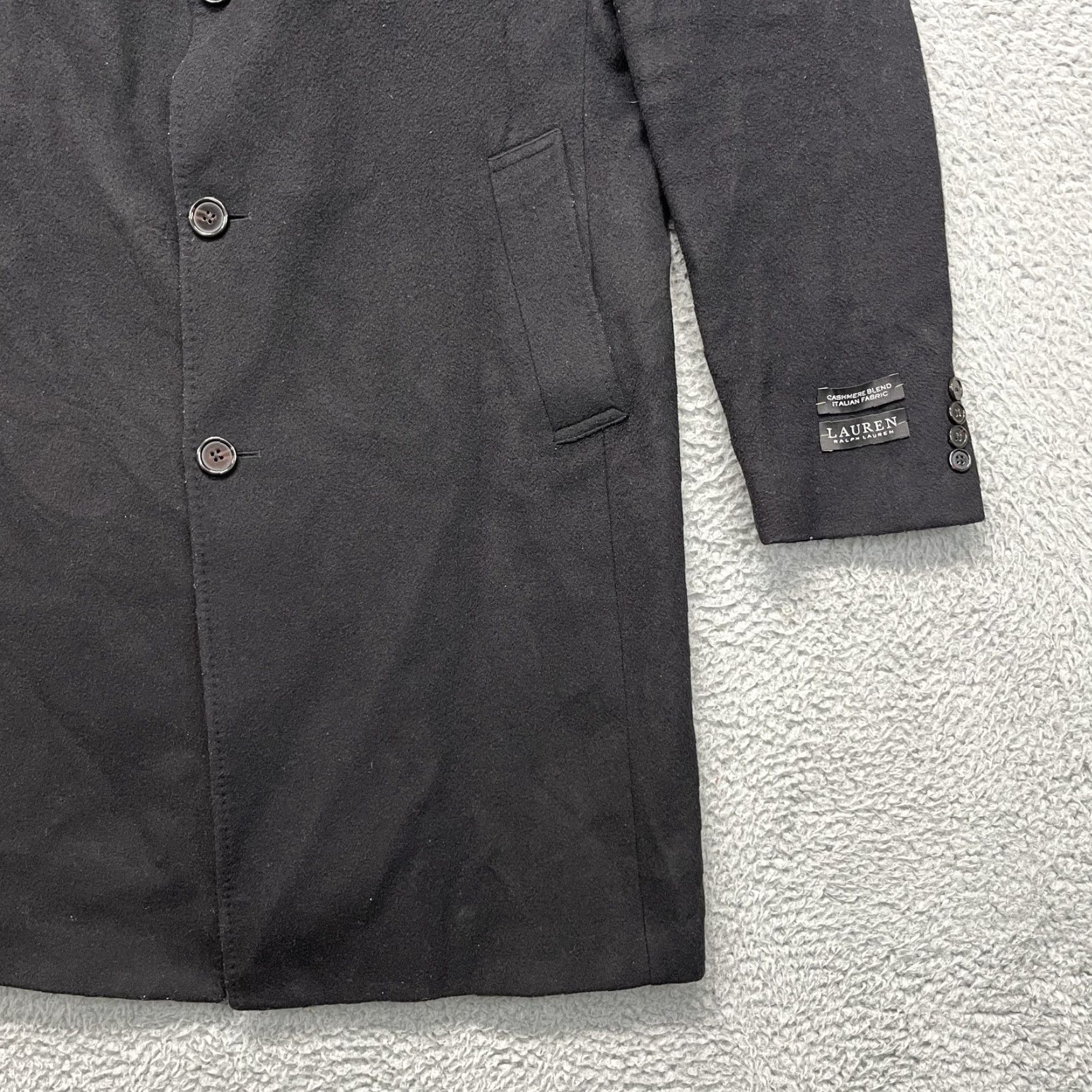 Ralph Lauren Lauren Ralph Lauren Coat Mens 44L Black Wool Cashmere Blend Overcoat Lined Size US S / EU 44-46 / 1 - 5 Thumbnail
