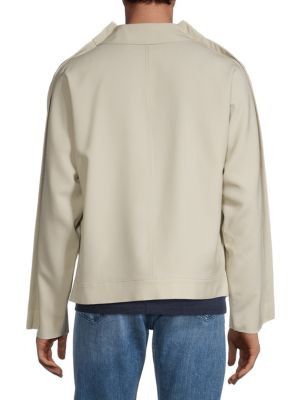 Maison Margiela o1y1124 Wool Shirt Jacket in Beige Size US M / EU 48-50 / 2 - 3 Thumbnail